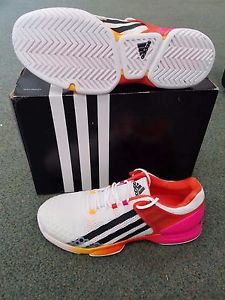 Adidas Adizero Ubersonic White/Orange/Pink Men's Shoe size 9.5  AF5788