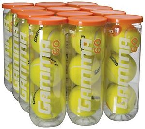 Gamma Sports 60 Orange Dot Ball - 12 X 3-Ball Cans