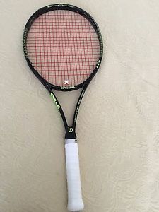 WILSON BLADE 104 2016 Tennis Racket. New Biphase X-one 17ga Strings. 4 3/8 Grip