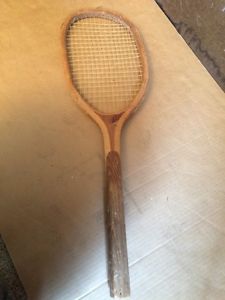 Vintage Wooden Tennis Racquet Unmarked And Warped