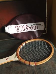 Vintage Wilson 4 5/8 Jack Kramer Autograph Racket Racquet Cover Great Con