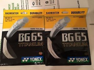 2 x Authentic Yonex BG 65Ti Badminton String BG65Ti Hard feeling *FREE SHIPPING*