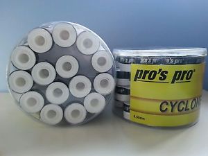 x60 OVERGRIP PROS PRO CYCLONE LISO(BLANCOS). PADEL TENIS BADMINTON OVERGRIPS