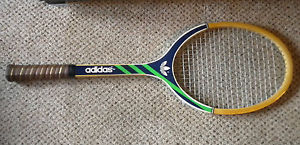 VINTAGE Adidas Wood Tennis Racket M 4 5/8 Nice Condition
