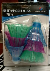 SHUTTLECOCKS 24 PACKS OF 6 . 144 PCS MULTICOLOR SPORTCRAFT