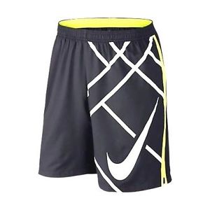 NIKE 9" COURT GRAPHIC MEN'S TENNIS SHORTS BLACK