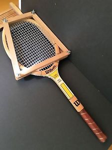 Vintage Chris Evert Miss Chris Wilson Wood Tennis Racquet w/ Wooden Press 4 1/2"