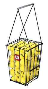 Wilson 75 Tennis Ball Pick Up Hopper Portable Basket, Steel Cage, Handles - Legs