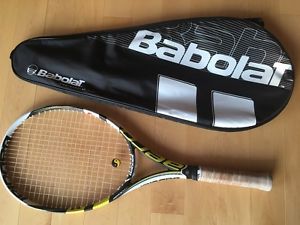 Babolat Aeropro Lite L2 (4 1/4") tennis racquet w Luxilon Element/Wilson NXT @53