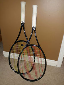 TWO WILSON BLADE 98 18 x 20 TENNIS RACQUETS HYBRID STRUNG 4 1/4 EXCELLENT