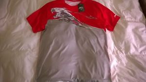 Slazenger Men's Match Smoky Cat Tennis Crew Large Red / Grey MSRP $39.99