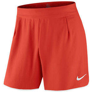 NIKE Men`s Gladiator Premier 7 Inch Tennis Short - Light Crimson w/ White Medium