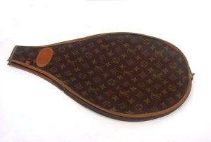 Vtg 1970s-80s Louis Vuitton Monogram Logo Canvas Tennis Racket Racquet Cover #2