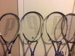 Lot Of 4 Prince Racquets: Thundercloud, Woodie, Air Deuce 26