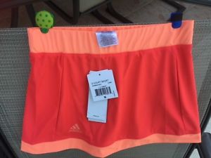 Adidas Performance Climalite Girls Court Tennis Active Wear Skort Sun Glow Sz S