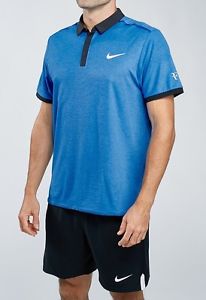 Nike Fall 2016 Men's RF Advantage Premier Polo Photo Blue(M) 729281-435 Federer