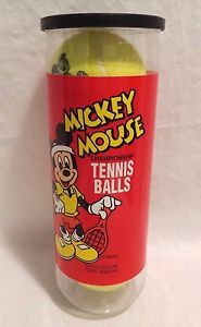 Vintage Wilson Walt Disney World Mickey Mouse Tennis Balls-USA Sealed Set of 3