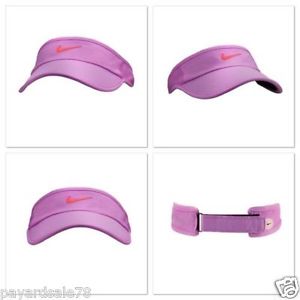 WOMEN'S NIKE TENNIS VISOR HAT LIGHT PURPLE FEATHERLIGHT DRI-FIT ADJUSTABLE SUN