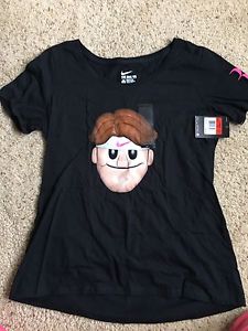 NWT Limited Edition US Open 2016 Roger Federer Ladies Emoji Lrg Blk Tee
