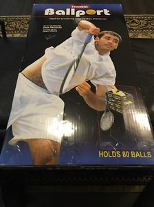 Tourna Pete Sampras Tennis Basket Holder Hopper Pick Up Ballport Holds 80-Balls