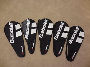 BABOLAT Tennis Racquet Zippered Storage Bags Racquet Cover Bags LOT OF FIVE (5)