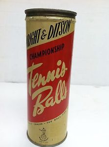 Vintage Wright & Ditson Championship Tennis Balls in Original Can Advertising