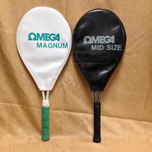 Omega Magnum Tennis Racket Set White and green Black L4 4 Racquets