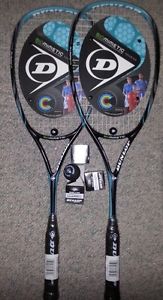 2 DUNLOP TOUR CX SQUASH RACQUETS