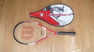 Wilson Titanium Impact Tennis Racket with case - New Pro Sensation Grip Wrap