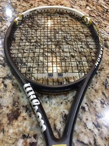 WILSON Hyper Hammer 5.3 Tennis Racket 4 1/2 #4 Grip 110 sqin. Black Racquet