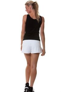 BLUE-TNSH101WS-Show No Love Womens Tennis Performance Short White Size S