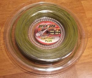 Pro's Pro Claycourt Plus Multifilament Tennis String 16G Reel, Pros Clay Court