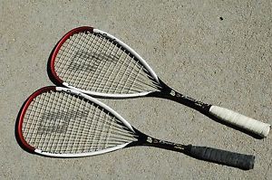 2 Prince Power Fan Extender Reflex Squash Racquets (Rackets) Good Condition