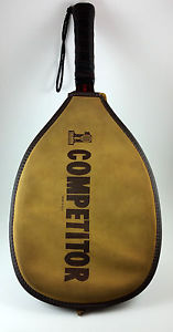 Vintage Wooden Tennis Racquetball Leach 1-Competitor With Cover Bag