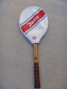 NEW OLD STOCK TAD DAVIS Imperial wooden racquet, VTG 1970's WITH COVER RARE