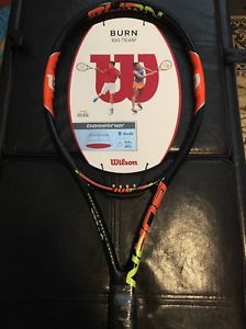 NEW! Wilson Burn 100 Team 4 1/2 Tennis Racquet, Smart Tennis Sensor