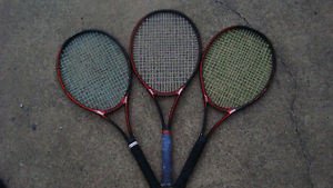 lot of 3 PRINCE RESPONSE PRECISION CONTROL 710 PL OVERSIZE 107  TENNIS RACQUETS