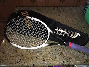 WILSON HAMMER 6.2 TENNIS RACKET WITH COVER - 4 3/8 - VERY NICE - 110 HEAD
