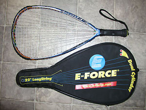 E-FORCE BEDLAM STUN 170G RACQUETBALL RACQUET Grip SIze 3 5/8 w/case