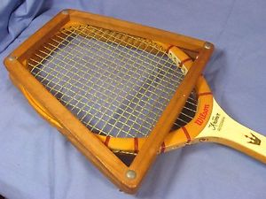 Vintage Wilson Jack Kramer Tennis Autograph Racket w Frame Press