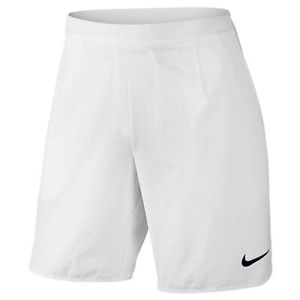 NIKE Men Gladiator Premier 9 Inch Tennis Short White Roger Federe Kyrgios Large