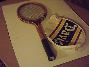 Vintage Wooden T A Davis TAD Imperial Tennis Racket Racquet Grip 4 5/8 Very Good