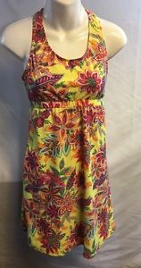 Spunk Wear Tennis Dress Yellow Floral Size Xsmall