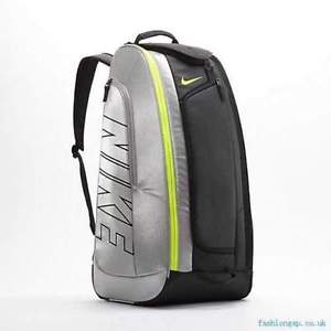 Nike Court Tech 1 Tennis Backpack Bag Silver Black Volt Insulated ( BA4866-072 )