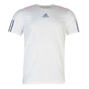 Adidas Barricade Tennis T-Shirt Mens White Top Tee Shirt