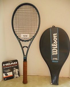 Wilson Sting Mid Tennis Racquet 4 3/8 - NEW STRINGS + EUC