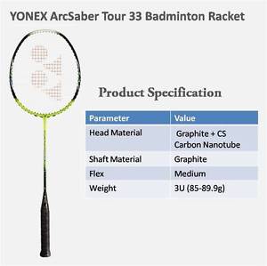 100% genuine Yonex ARCSABER-33-Tour badminton racket with bag sports collection