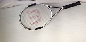 WILSON H6 Hyper Hammer 6 OVERSIZE 110 OS Tennis Racket STRUNG 4-1/4" FREE SHIP