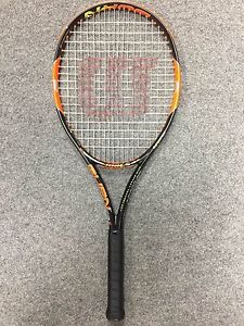 Wilson Burn 100LS STRUNG 4 1/4 (Tennis Racket Racquet 18x16 283g 10oz Lite Spin)