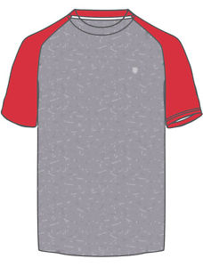 K-swiss performance Camiseta hypercourt marl grey/fiery red